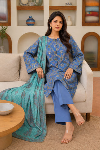 3 Piece Print Lawn Suit (Unstitched)