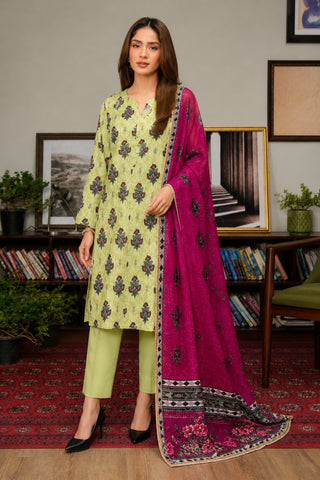 3 Piece Print Lawn Suit (Unstitched)