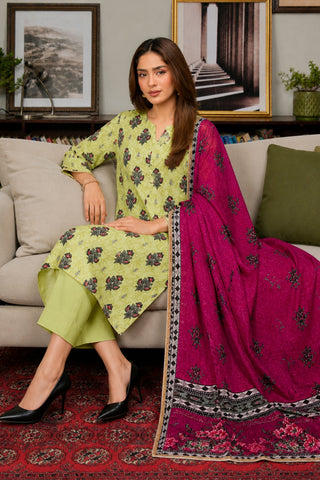 3 Piece Print Lawn Suit (Unstitched)