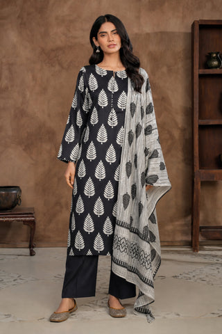 3 Piece Print Lawn Suit (Unstitched)