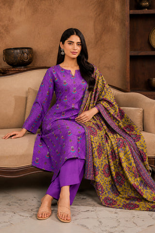 3 Piece Print Lawn Suit (Unstitched)
