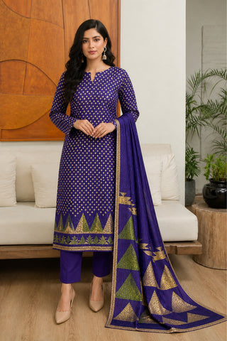 3 Piece Print Lawn Suit (Unstitched)