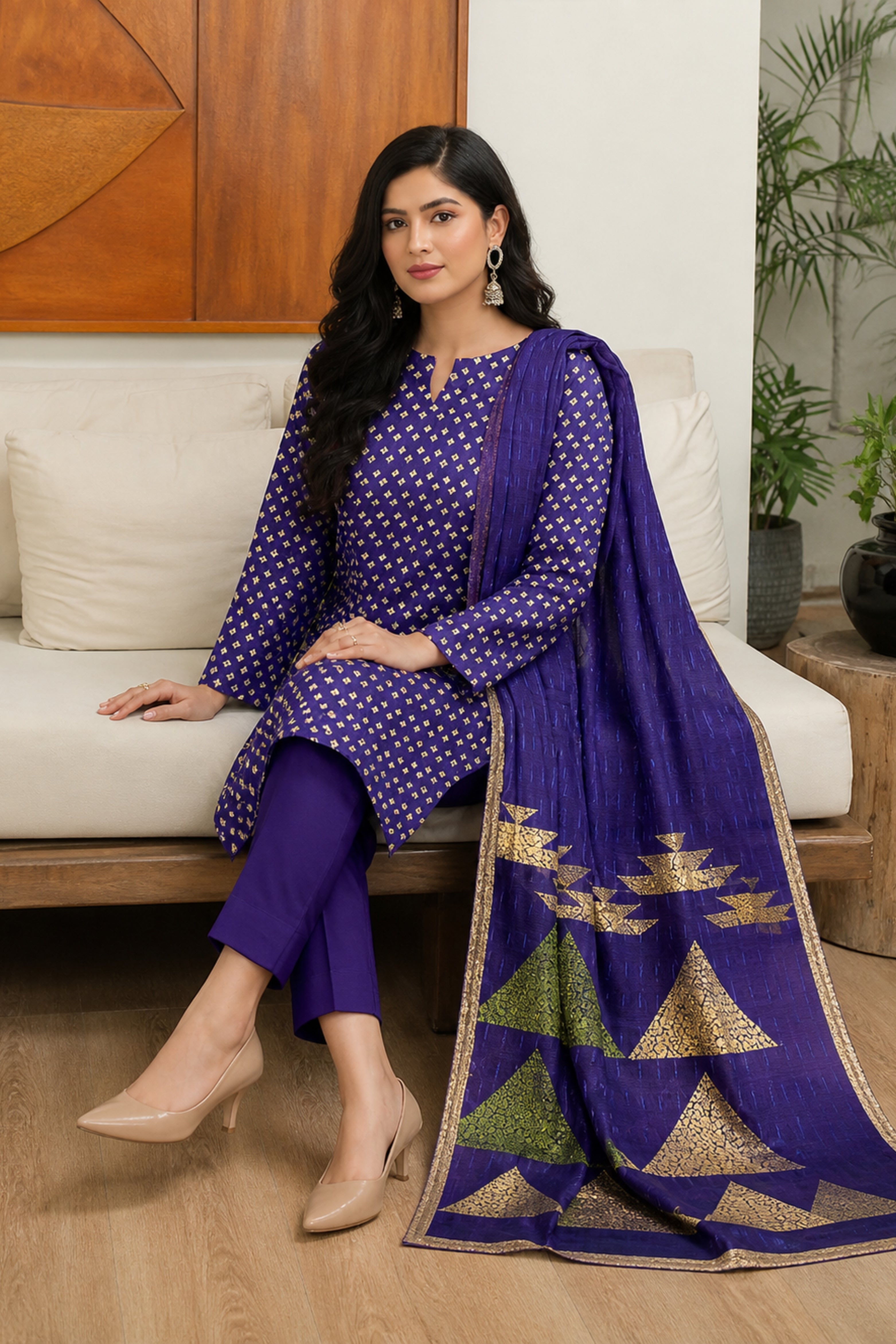 3 Piece Print Lawn Suit (Unstitched)