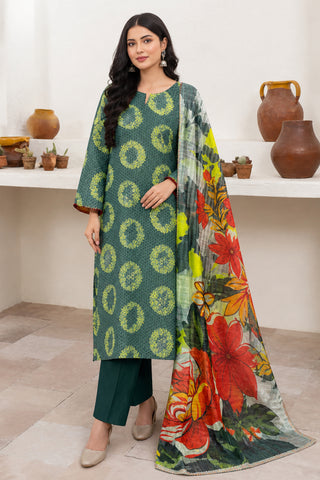 3 Piece Print Lawn Suit (Unstitched)