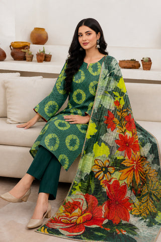 3 Piece Print Lawn Suit (Unstitched)