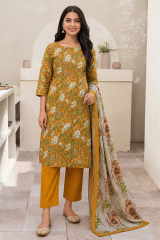 3 Piece Print Lawn Suit (Unstitched)