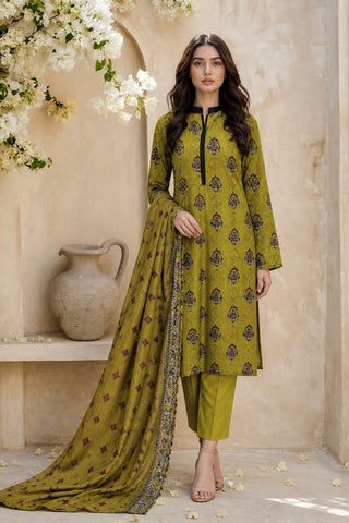 3 Piece Print Lawn Suit (Unstitched)