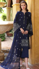 Embroidery lawn with chiffon duppata