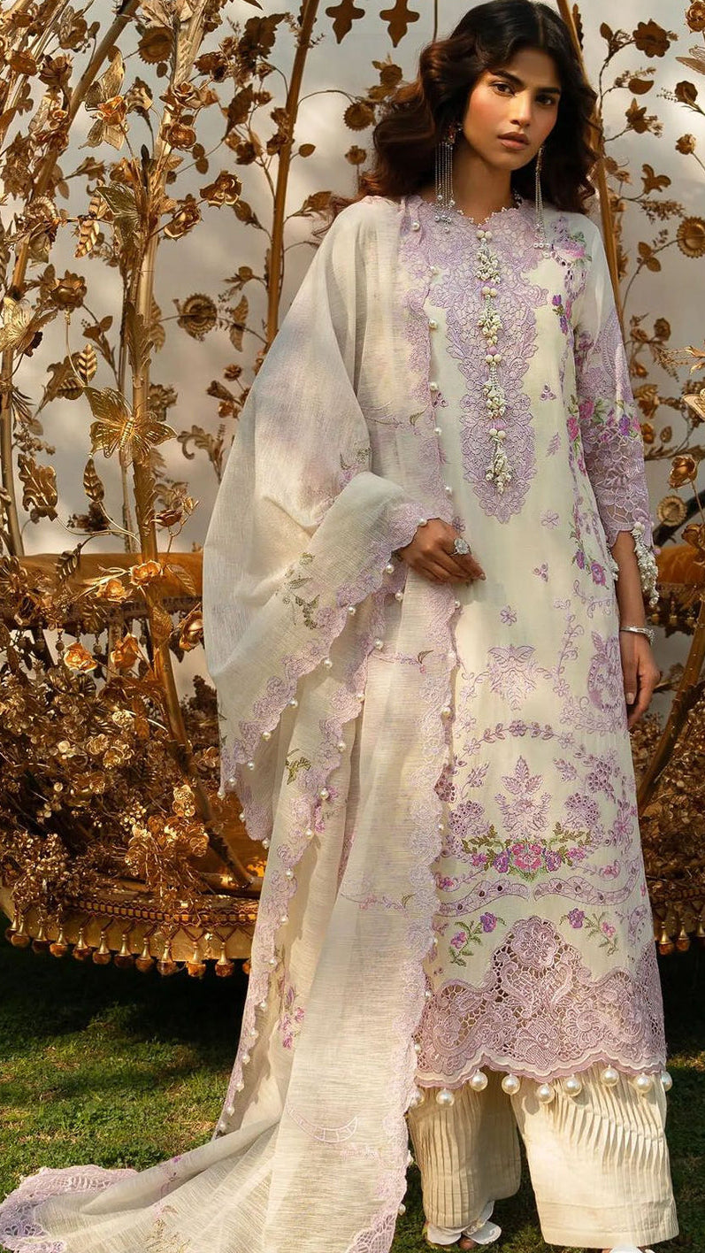 Embroidery lawn with chiffon duppata